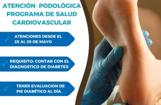 Atención de Podologia del 25 al 29 de Mayo